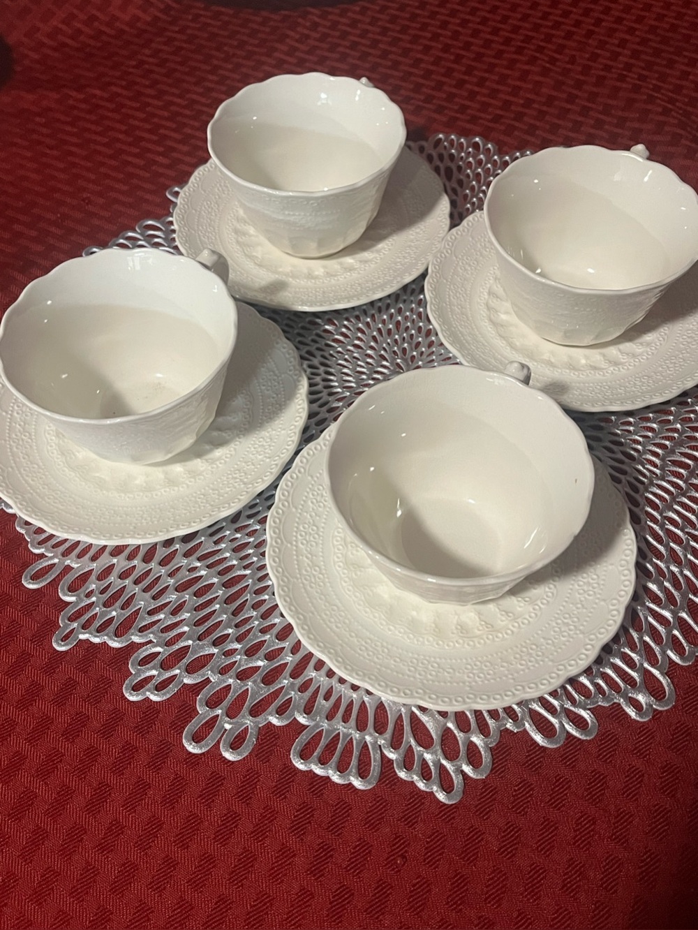 🩷 Antique/Vintage Spode Jewel 1926 Cup & Saucers, England, Set of 4 - Picture 6 of 9